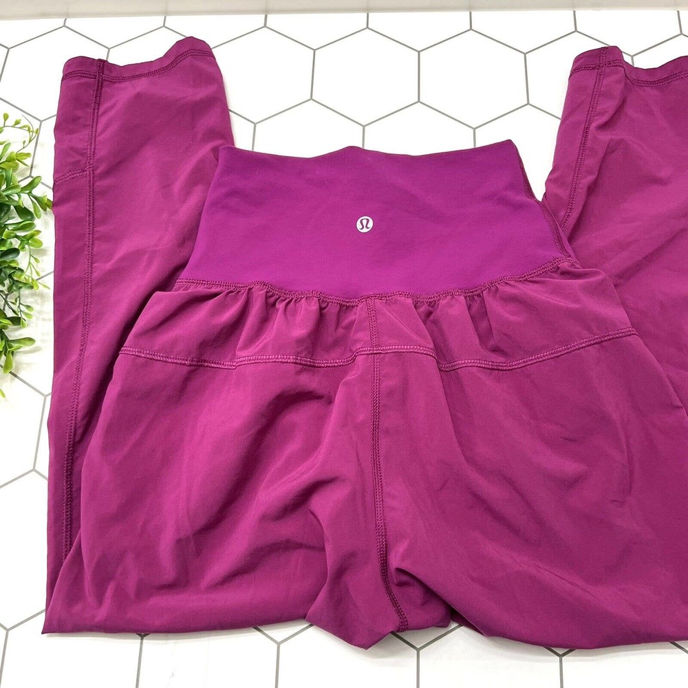 Lululemon Tranquil Crop Pants Womens Size 2 Regal Plum Purple Swift Ultra Light